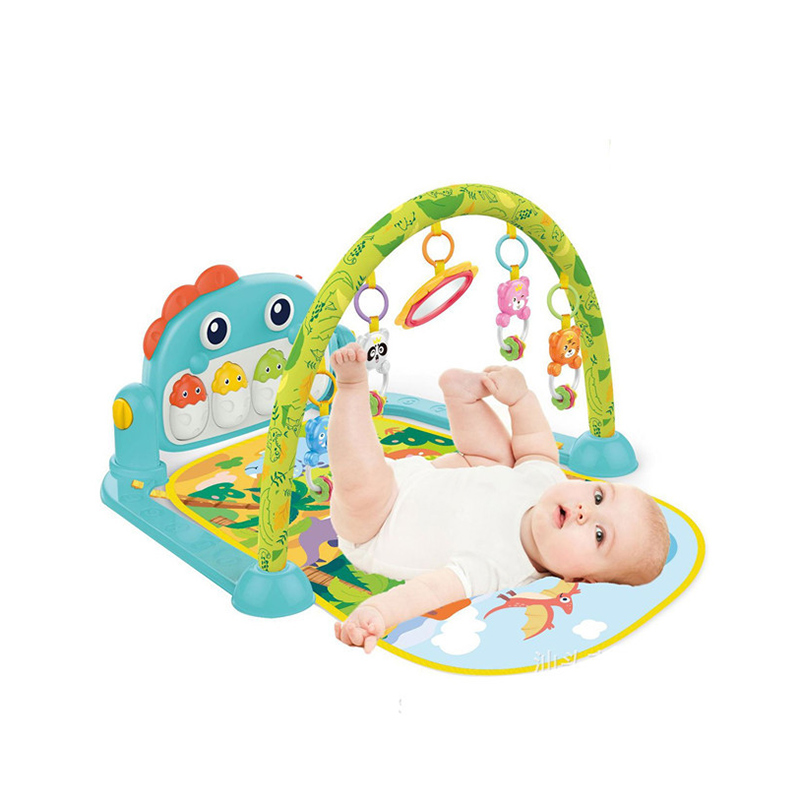 Tapetes de atividades para bebês com brinquedo de piano musical e luzes (3)