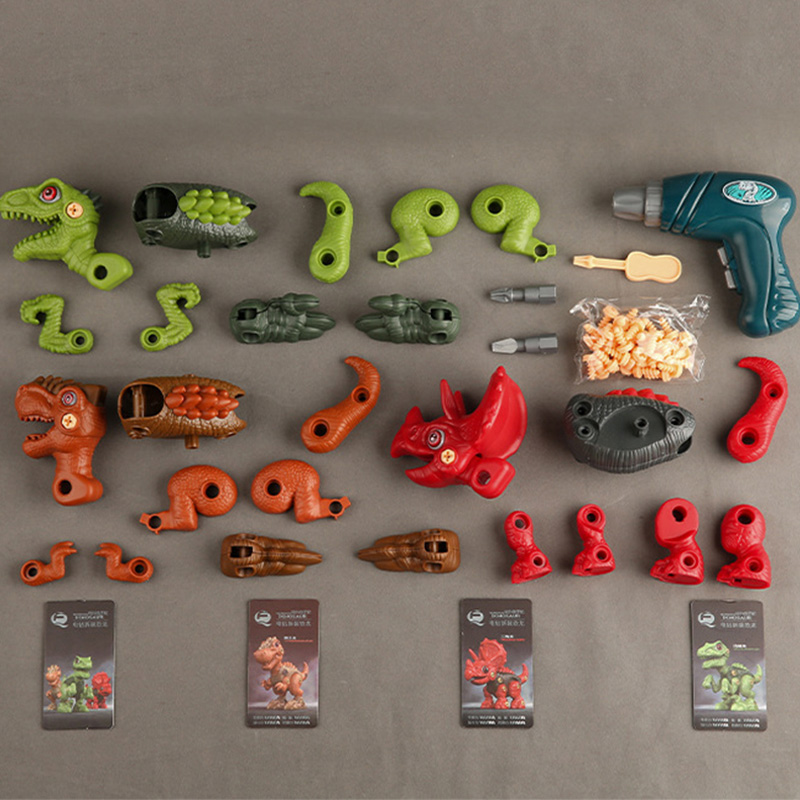 Dinozauru veidošanas rotaļu komplekts ar elektrisko urbi bērniem (7)