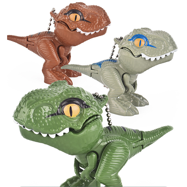 Dinossauro-brinquedos-dedo-mordendo-dino-chaveiro-snap-on-mochila-chaveiro-9