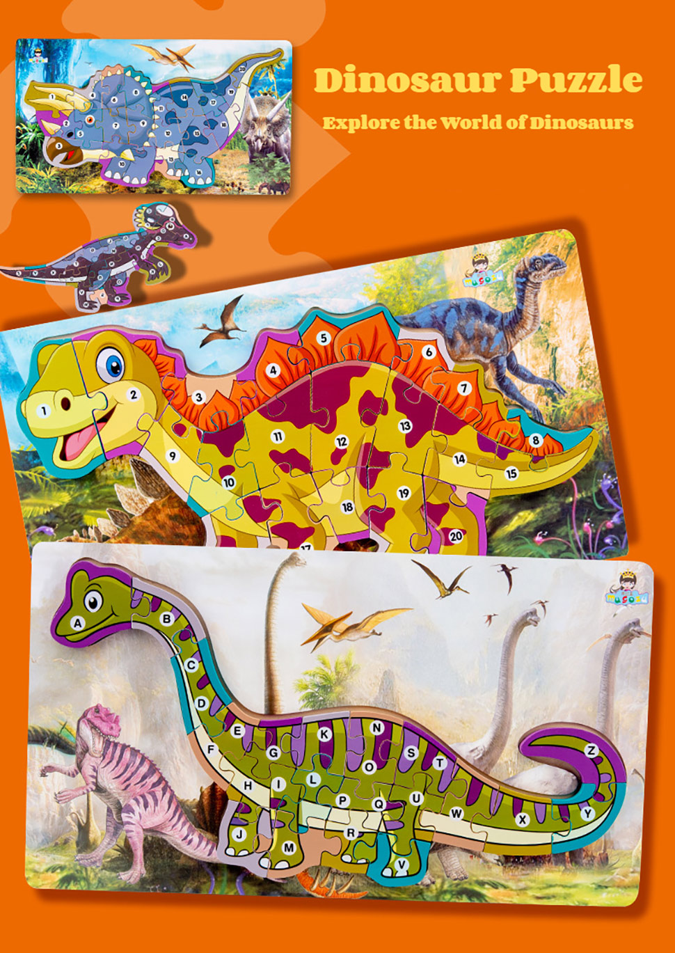 Houten-dinosaurus-alfabet-en-nûmer-3D-puzzel-set-foar-bern-(1)