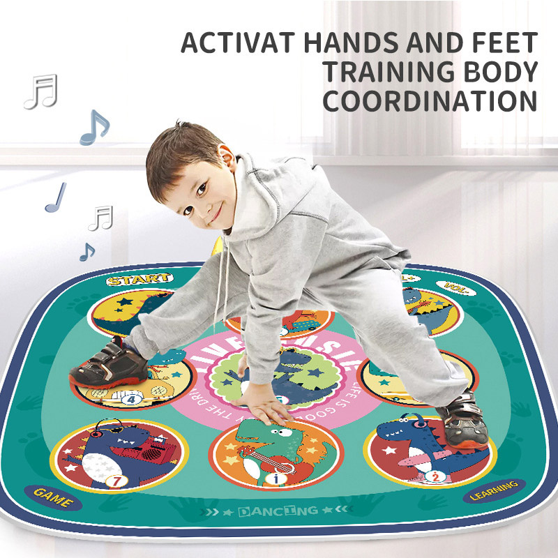 Children’s Dinosaur Musical Dance Mat Gift Set 35inches  (2)