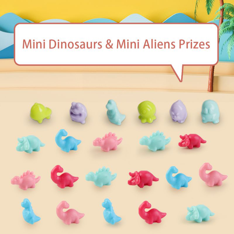 Mini Claw Machine Toys for Kids & Adults with Mini Dinosaur Figures Claw Machine Prizes (3)